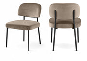 Zarelle Performance Fabric Upholstered Dining Chair in Taupe, Set of 2 - 88021Taupe-C