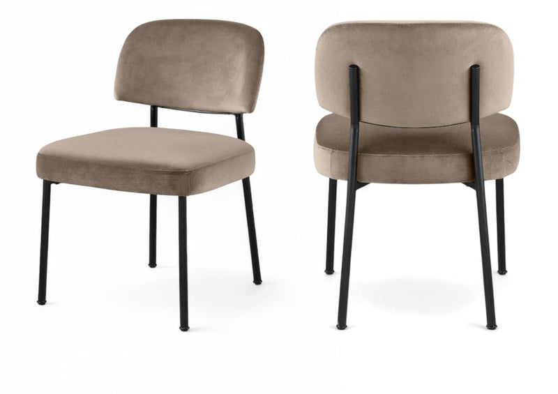 Zarelle Performance Fabric Upholstered Dining Chair in Taupe, Set of 2 - 88021Taupe-C
