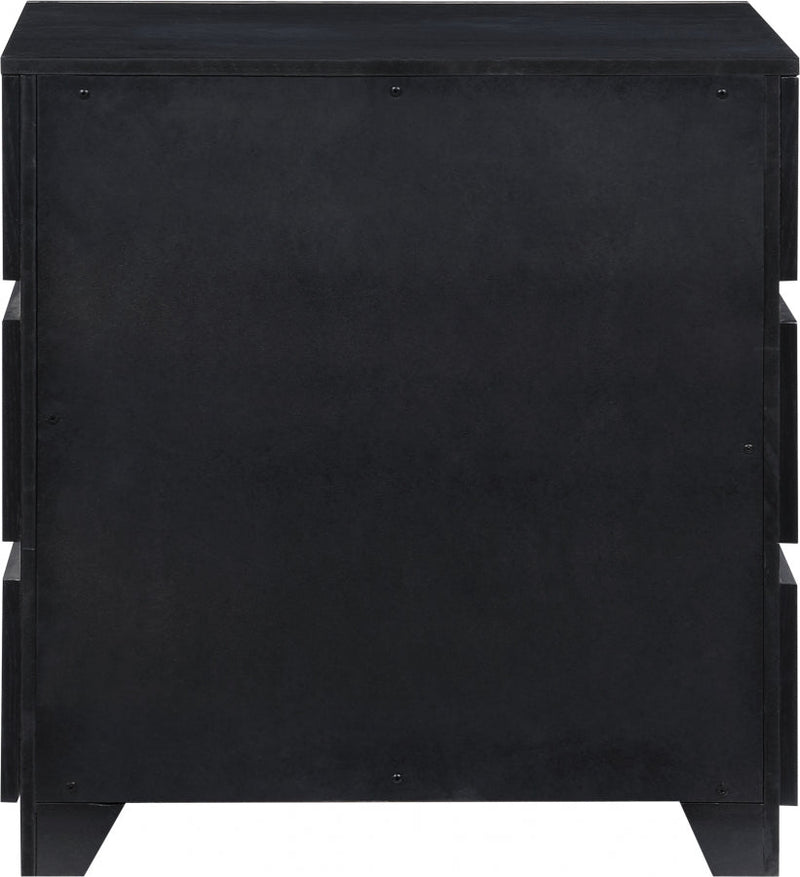 Zaylan Oak Veneer Night Stand in Black - 384Black-NS