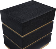 Zaylan Oak Veneer Night Stand in Black - 384Black-NS