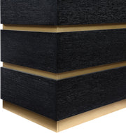 Zaylan Oak Veneer Night Stand in Black - 384Black-NS