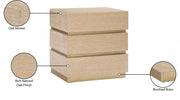 Zaylan Oak Veneer Night Stand in Natural - 384Natural-NS