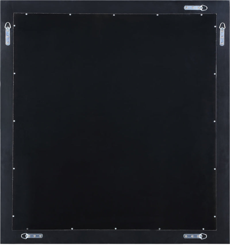 Zayne Wood Veneer Framed Mirror in Black - 842Black-M