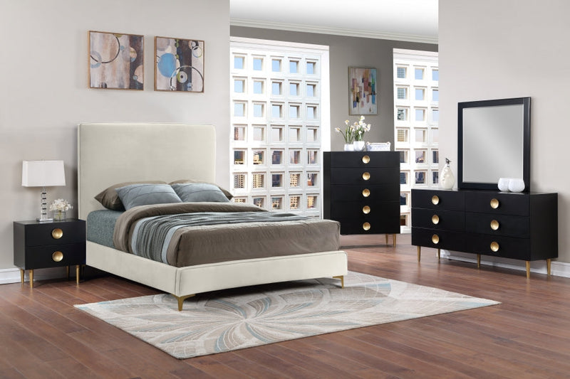 Zayne Wood Veneer Framed Mirror in Black - 842Black-M