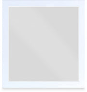 Zayne Wood Veneer Framed Mirror in White - 842White-M