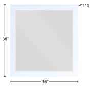 Zayne Wood Veneer Framed Mirror in White - 842White-M