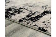 Zekeman Black/Cream/Gray Large Rug - Gate FurnitureRug Large