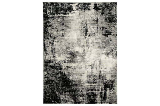 Zekeman Black/Cream/Gray Medium Rug - Gate FurnitureRug Medium