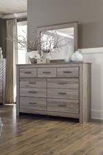 Zelen Warm Gray Bedroom Mirror - Gate FurnitureMirror