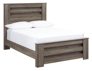 Zelen Warm Gray Full Panel Bed - Gate FurnitureFull Bed
