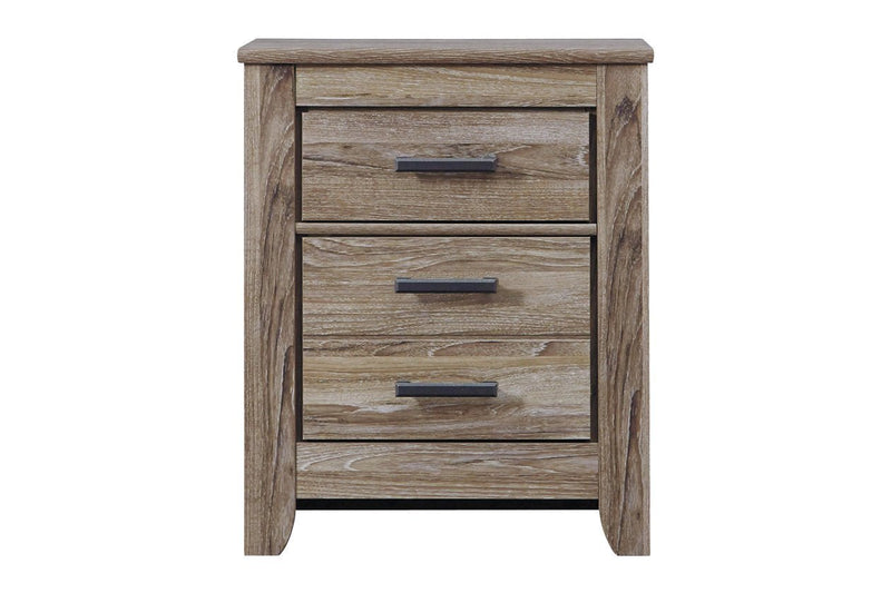 Zelen Warm Gray Nightstand - Gate FurnitureNightstand