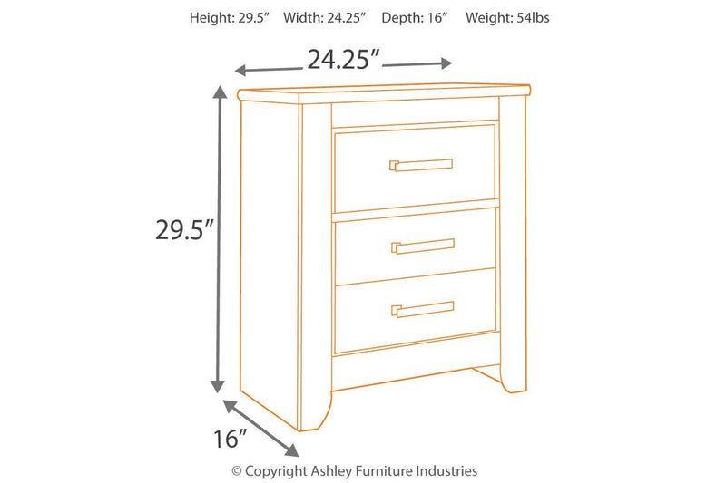 Zelen Warm Gray Nightstand - Gate FurnitureNightstand