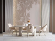 Zelve Diningroom (Consol With Mirror & Dining Table & 6 Dining Chair) - 200-ZEL-DT-6-SET