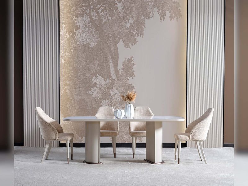 Zelve Diningroom (Consol With Mirror & Dining Table & 6 Dining Chair) - 200-ZEL-DT-6-SET