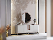 Zelve Diningroom (Consol With Mirror & Dining Table & 6 Dining Chair) - 200-ZEL-DT-6-SET