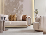 Zelve Stationary Sofa in Beige - 200-ZEL-3