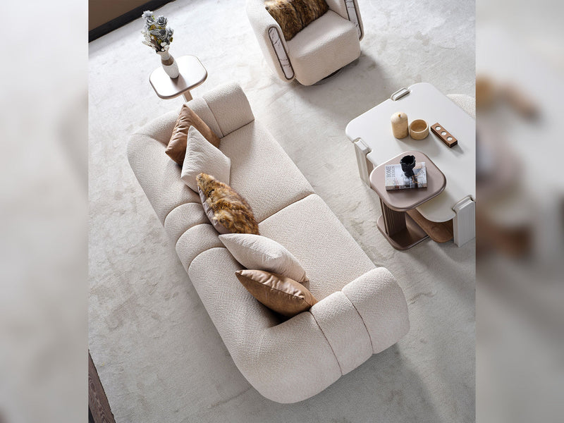 Zelve Stationary Sofa in Beige - 200-ZEL-3