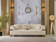 Zen 3-pieces (Sofa & Loveseat & Chair) Livingroom Set Cream in Cream - 101-ZEN-ZEN01-321