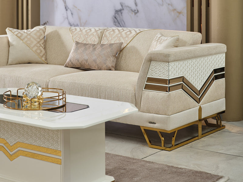 Zen Convertible Sofa Cream in Cream - 101-ZEN-ZEN01-3