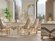 Zen Diningroom (Consol With Mirror & Dining Table & 6 Dining Chair) - 115-ZEN-DT-6-SET