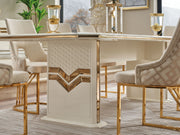 Zen Diningroom (Consol With Mirror & Dining Table & 6 Dining Chair) - 115-ZEN-DT-6-SET