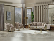 Zen Serr 3-pieces (Sofa & Loveseat & Chair) Livingroom in Beige - 200-SER-ZEN-STAR553-321