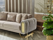 Zen Serr 3-pieces (Sofa & Loveseat & Chair) Livingroom in Dark Grey - 200-SER-ZEN-STAR245-321