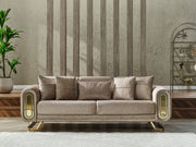 Zen Serr 3-pieces (Sofa & Loveseat & Chair) Livingroom in Dark Grey - 200-SER-ZEN-STAR245-321