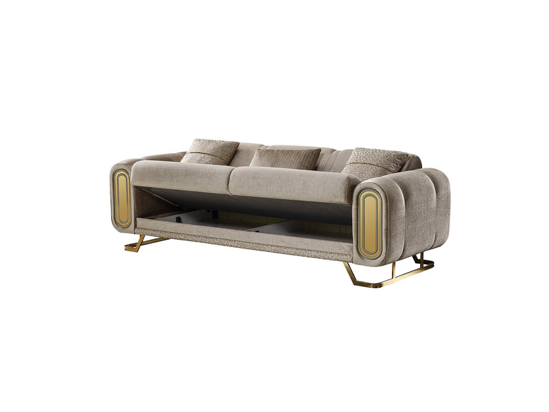 Zen Serr 3-pieces (Sofa & Loveseat & Chair) Livingroom in Dark Grey - 200-SER-ZEN-STAR245-321