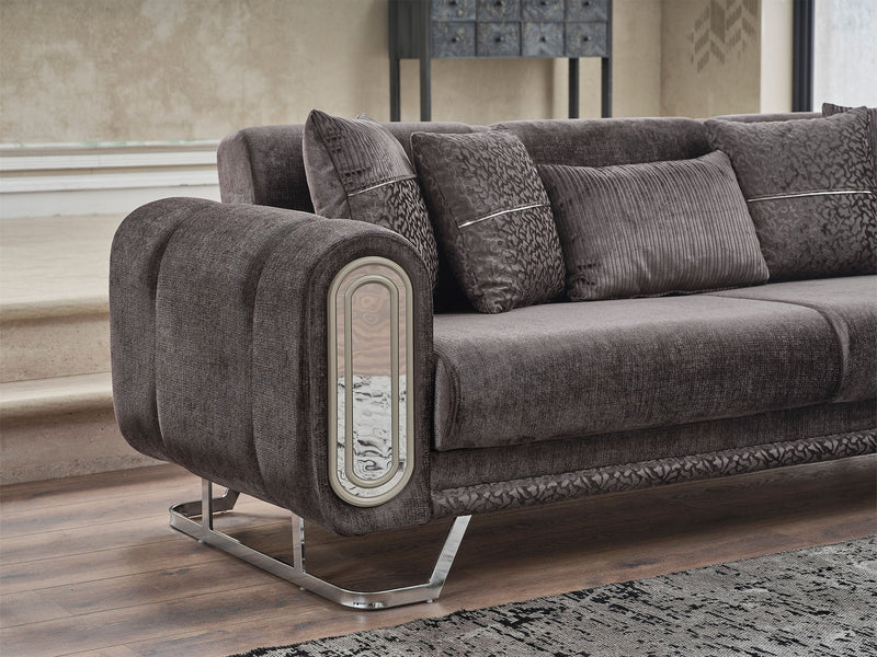 Zen Serr 3-pieces (Sofa & Loveseat & Chair) Livingroom in Dark Grey - 200-SER-ZEN-STAR245-321