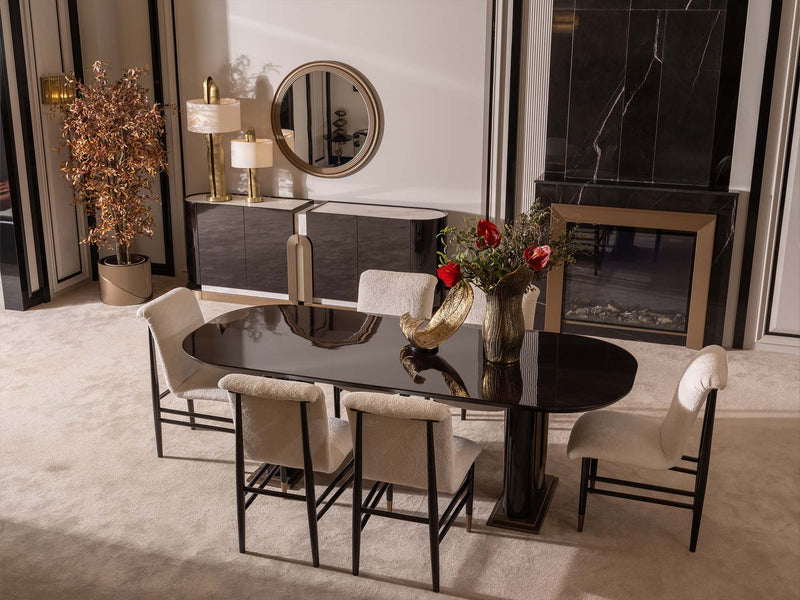 Zenith Diningroom (Consol With Mirror & Dining Table & 6 Dining Chair) - 200-GAB-ZEN-DT-6-SET