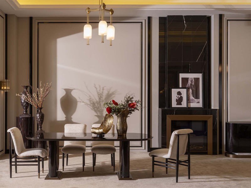 Zenith Diningroom (Consol With Mirror & Dining Table & 6 Dining Chair) - 200-GAB-ZEN-DT-6-SET