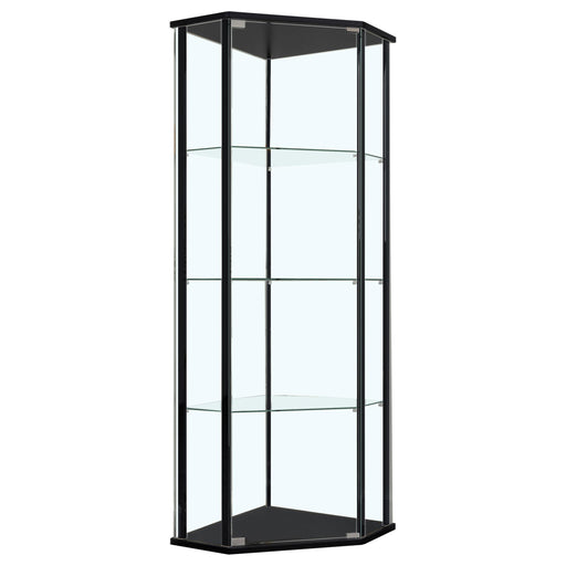 Zenobia 3-shelf Curio Cabinet Display Case Black - 953234