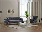 Zenora 3-pieces (Sofa & Loveseat & Chair) Livingroom in Beige - 200-SIM-ZEN-VELVET260-321