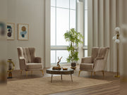 Zenora 3-pieces (Sofa & Loveseat & Chair) Livingroom in Grey - 200-SIM-ZEN-VELVET412-321