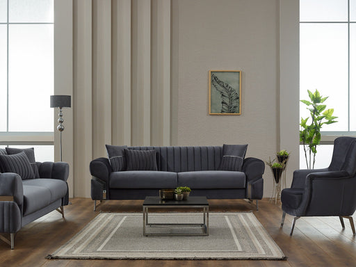 Zenora Convertible Sofa in Grey - 200-SIM-ZEN-VELVET412-3
