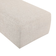 Zephyr Cane And Linen Textured Fabric Upholstered Chaise in Beige - 33042Beige