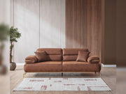 Zeta 3-pieces (Sofa & Loveseat & Chair) Livingroom in Beige - Brown - 200-ELIF-ZET-E150-321