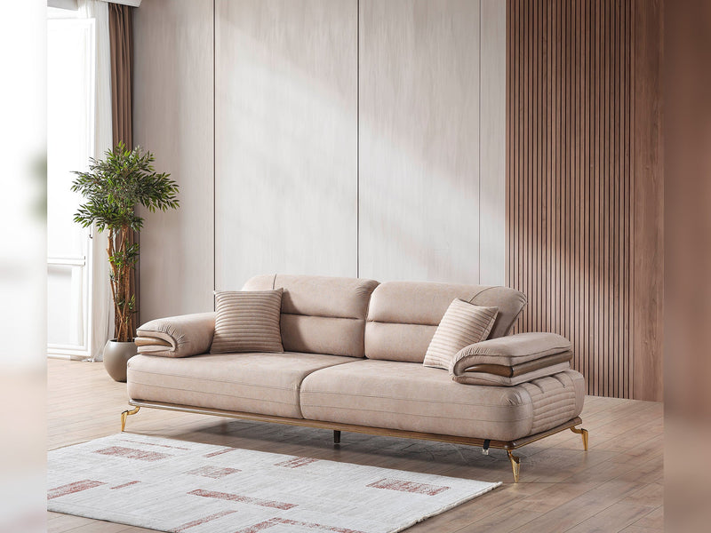 Zeta 3-pieces (Sofa & Loveseat & Chair) Livingroom in Cream - 200-ELIF-ZET-A645-321