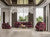 ZETA SOFA & LOVESEAT BURGANDY - ZETA SOFA & LOVESEAT BURGANDY