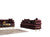 ZETA SOFA & LOVESEAT BURGANDY - ZETA SOFA & LOVESEAT BURGANDY