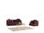 ZETA SOFA & LOVESEAT BURGANDY - ZETA SOFA & LOVESEAT BURGANDY