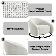 Zoey Accent Chair w/Swivel - AC03813