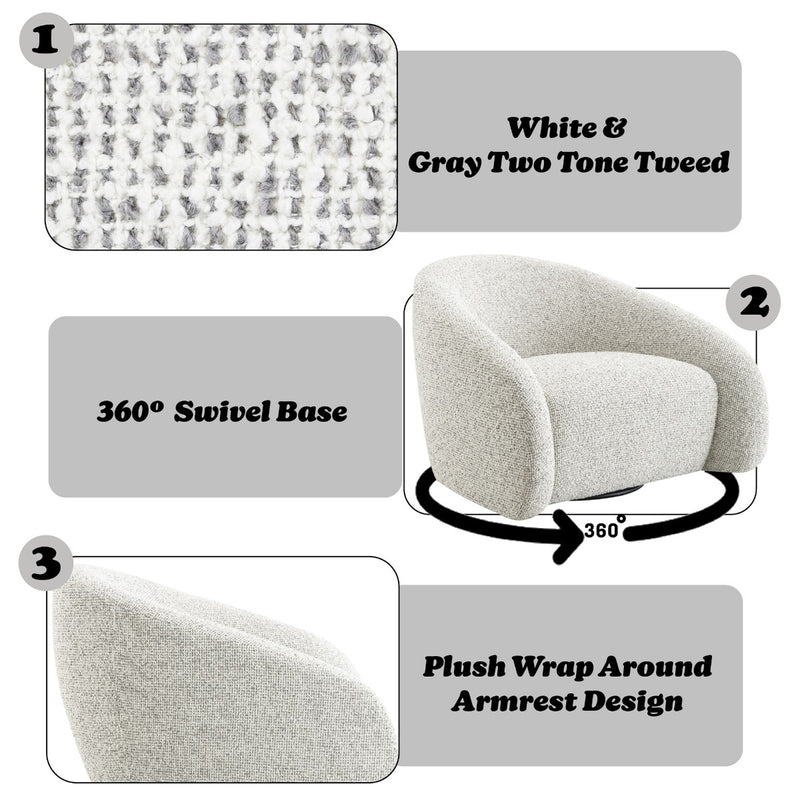 Zoey Accent Chair w/Swivel - AC03813