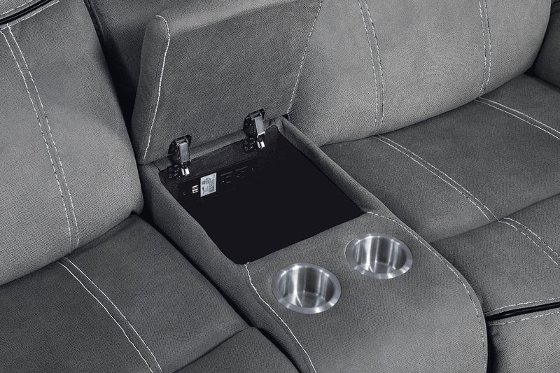 Zubaida Motion Loveseat & Console W/USB - 55026
