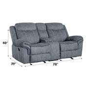 Zubaida Motion Loveseat & Console W/USB - 55026