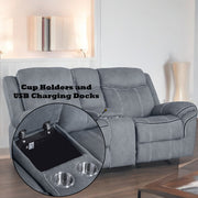 Zubaida Motion Loveseat & Console W/USB - 55026