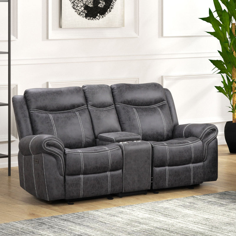 Zubaida Power Glider Motion Loveseat w/USB - LV04671