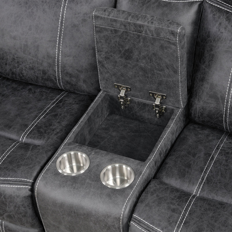 Zubaida Power Glider Motion Loveseat w/USB - LV04671