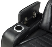 Zuma 3-Piece Dual Power Faux Leather Reclining Sectional Sofa Black - 600580PP